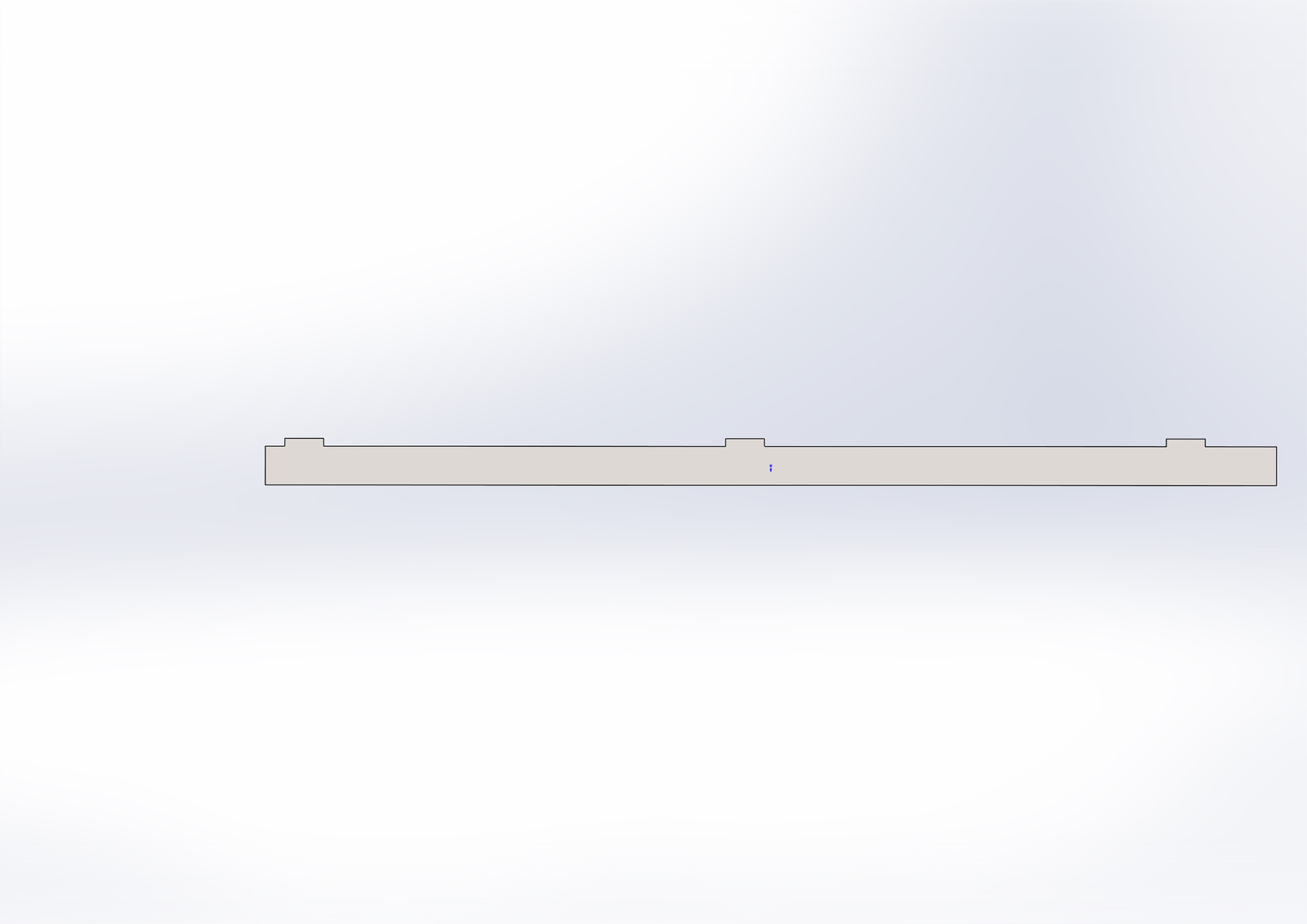Slide plate 6mm 390mm